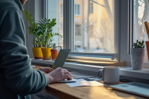 Pose d'un store isolant thermique sur une fenêtre pour améliorer l'efficacité énergétique